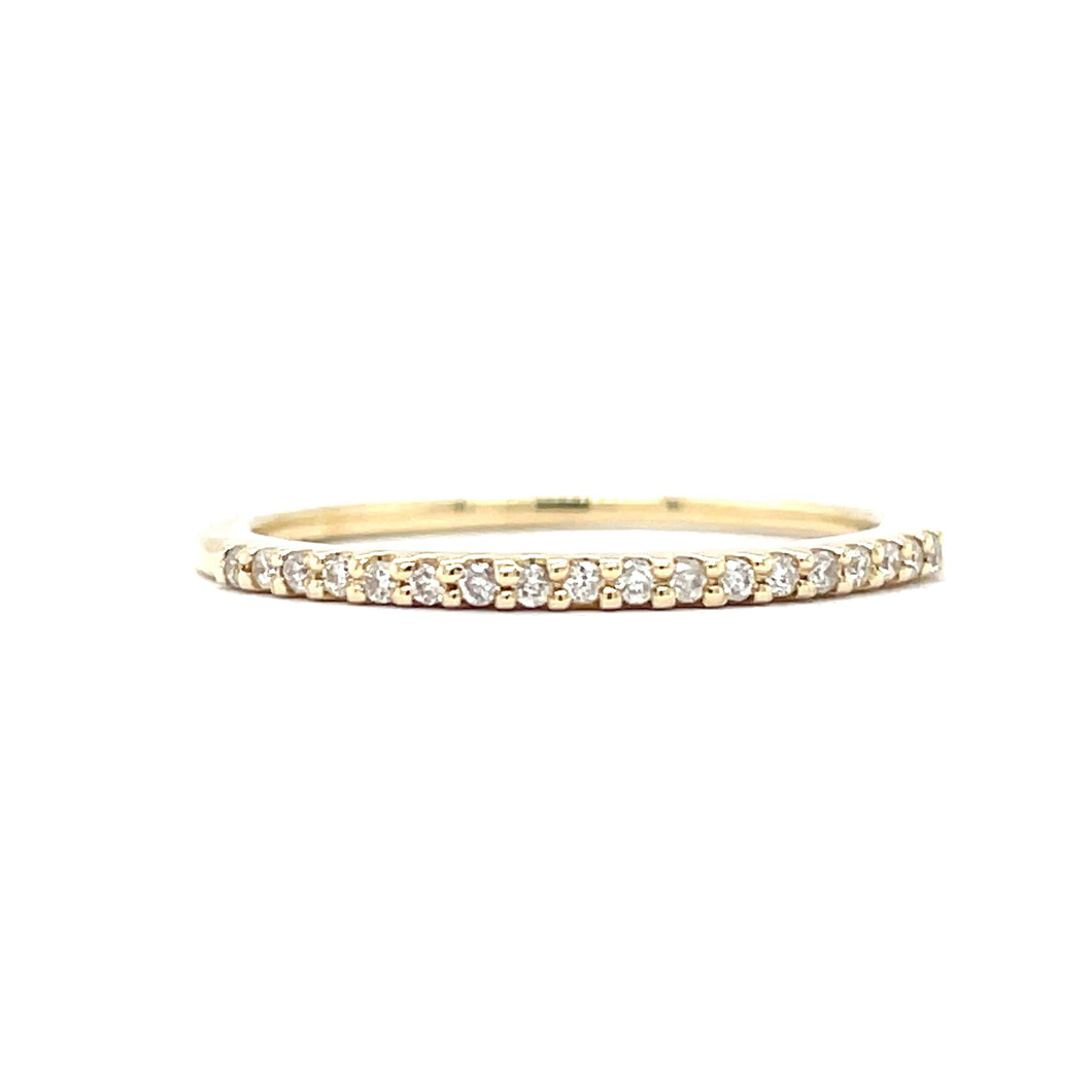 1.25mm Yellow Gold and Diamond Side Band