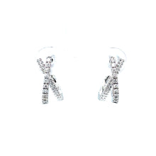 Load image into Gallery viewer, Reversible Diamond and Sapphire Hoop Earrings
