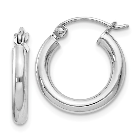 Sterling Silver Round Hoop Earrings