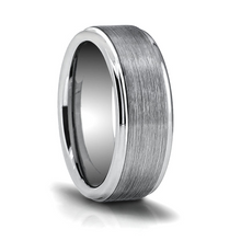 Load image into Gallery viewer, Tungsten Band with Brushed Center and Step Down Sides Size 11
