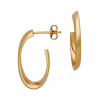 Gold Over Sterling J Hoop Earrings