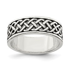 Sterling Silver Weave Design Ring