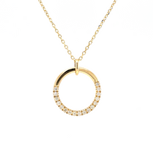 Load image into Gallery viewer, Moving Diamond Circle Necklace
