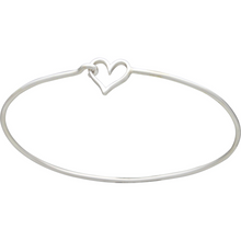 Load image into Gallery viewer, Sterling Silver Heart Hook and Eye Bracelet
