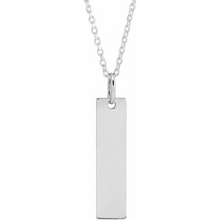 Load image into Gallery viewer, sterling silver engraveable bar pendant
