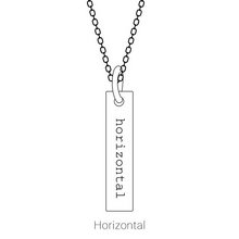 Load image into Gallery viewer, sterling silver engraveable bar pendant
