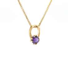 Load image into Gallery viewer, Amethyst and Diamond Pendant
