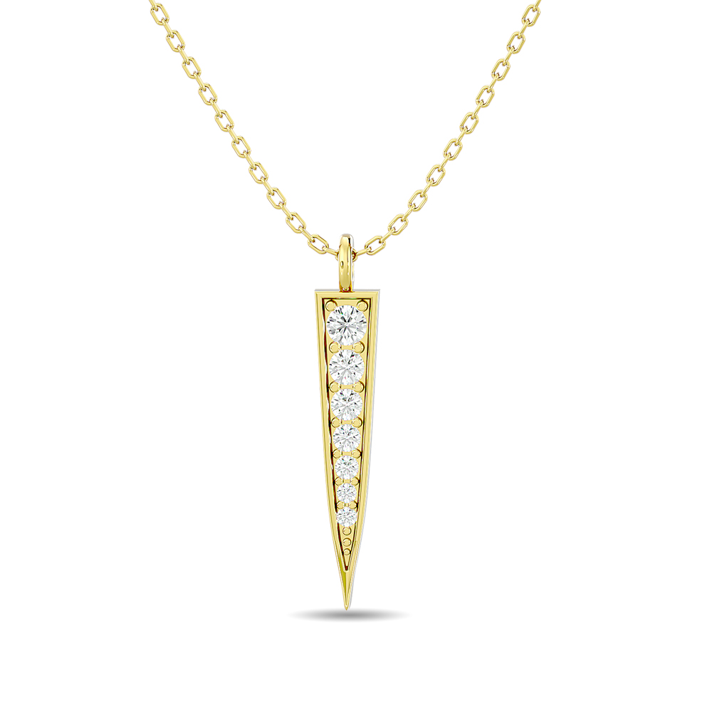 Fashion Point Pendant with Natural Diamonds