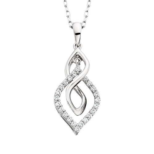 Diamond Double Infinity Necklace