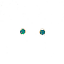 Load image into Gallery viewer, Black Opal Stud Earrings
