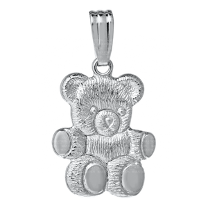 Sterling Silver Teddy Bear Necklace