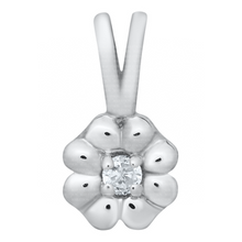 Load image into Gallery viewer, Children&#39;s Silver Diamond Flower Necklace
