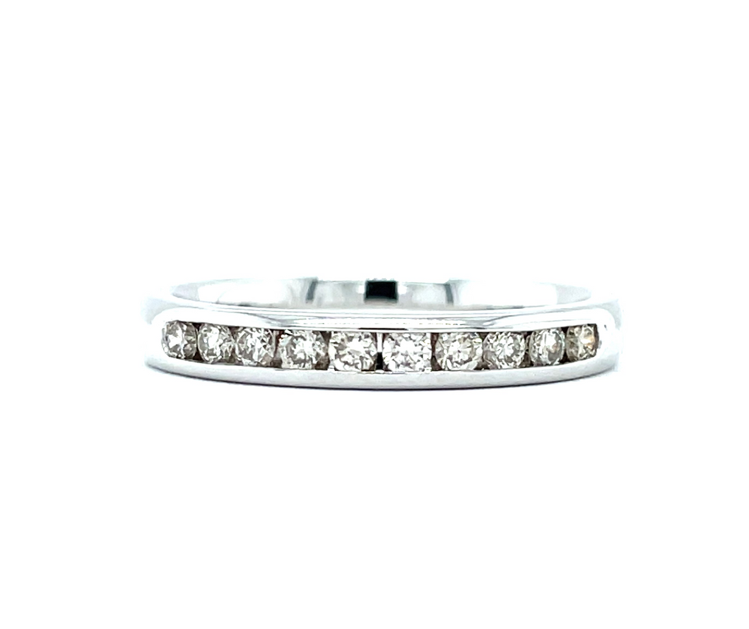 Natural Diamond Channel Set Anniversary Band .10cttw