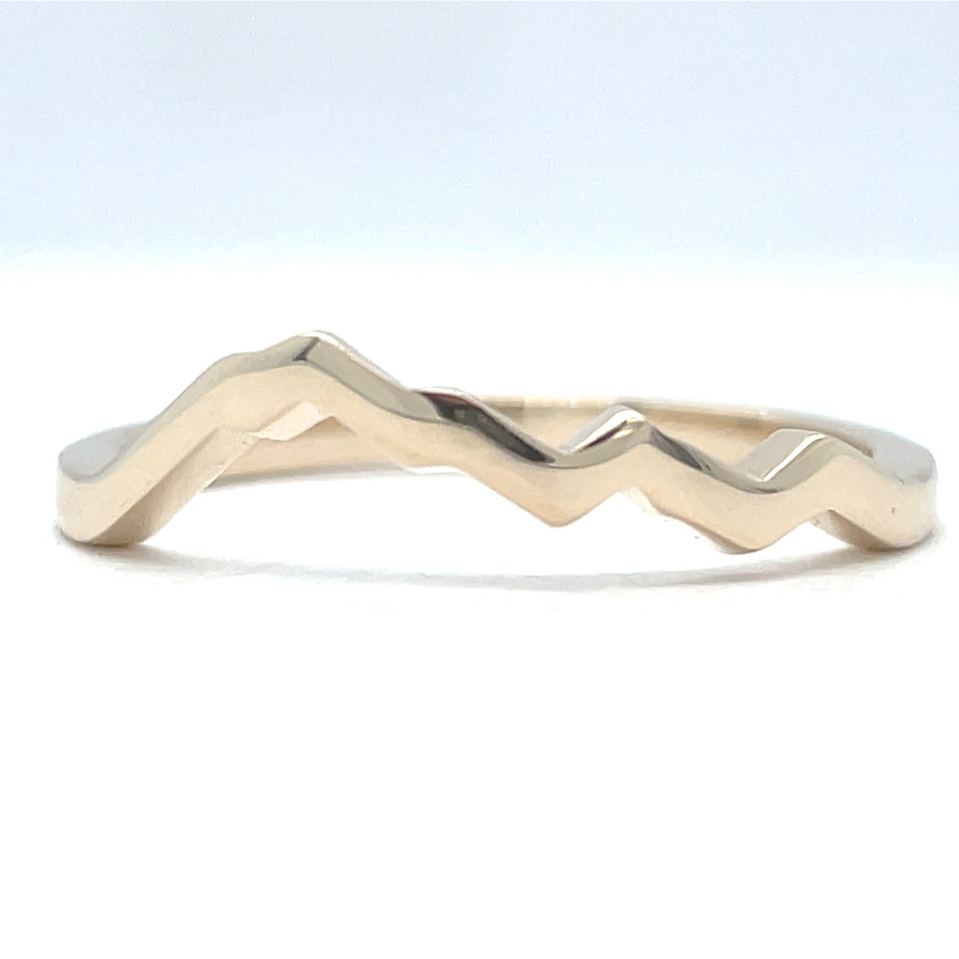 14k Yellow Gold Kings Peak Tracer Band