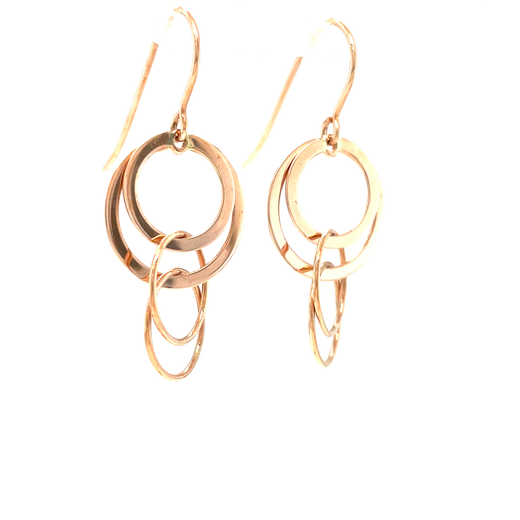 Rose Gold Dangle Earrings