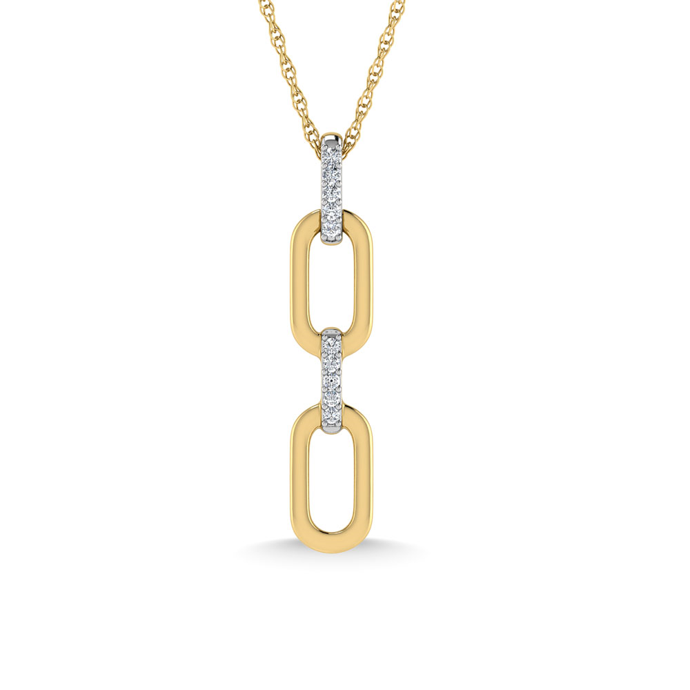 Links of Love Diamond Necklace in Yellow gold