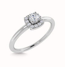 Load image into Gallery viewer, 1/3cttw Halo Style Engagement Ring
