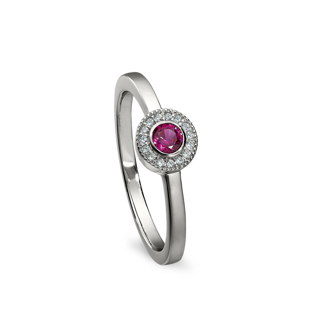 July Birthstone Micropave Ring