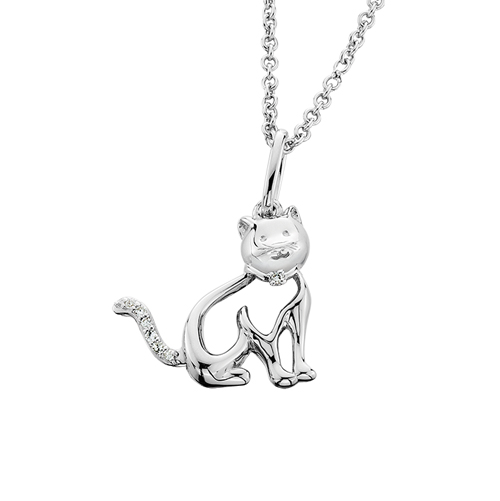 Sterling Silver Cat Pendant