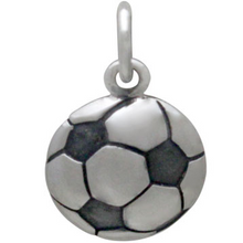 Load image into Gallery viewer, Sterling Silver Soccer Ball Charm
