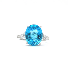 Load image into Gallery viewer, Blue Topaz and Diamond Ring
