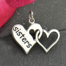 Load image into Gallery viewer, Linked Hearts Sisters Necklace
