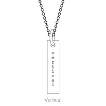 Load image into Gallery viewer, sterling silver engraveable bar pendant
