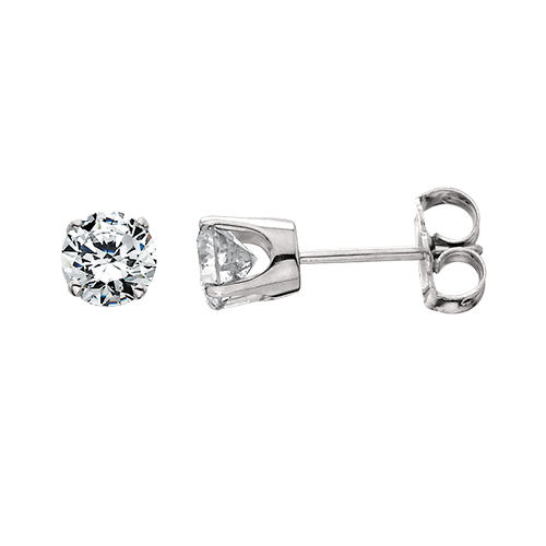 One third carat natural diamond stud earrings