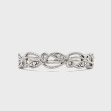 Load and play video in Gallery viewer, White Gold and Diamond Filigree Side Band
