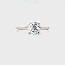 Load and play video in Gallery viewer, White Gold Lab Created Diamond Solitaire Engagement Ring

