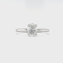 Load and play video in Gallery viewer, Oval Lab Created Diamond Solitaire Engagement Ring
