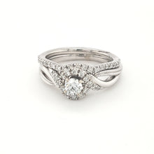 Load image into Gallery viewer, White gold diamond wedding set
