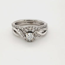 Load and play video in Gallery viewer, White gold diamond wedding set
