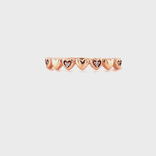 Load and play video in Gallery viewer, Rose Gold Heart Diamond Ring
