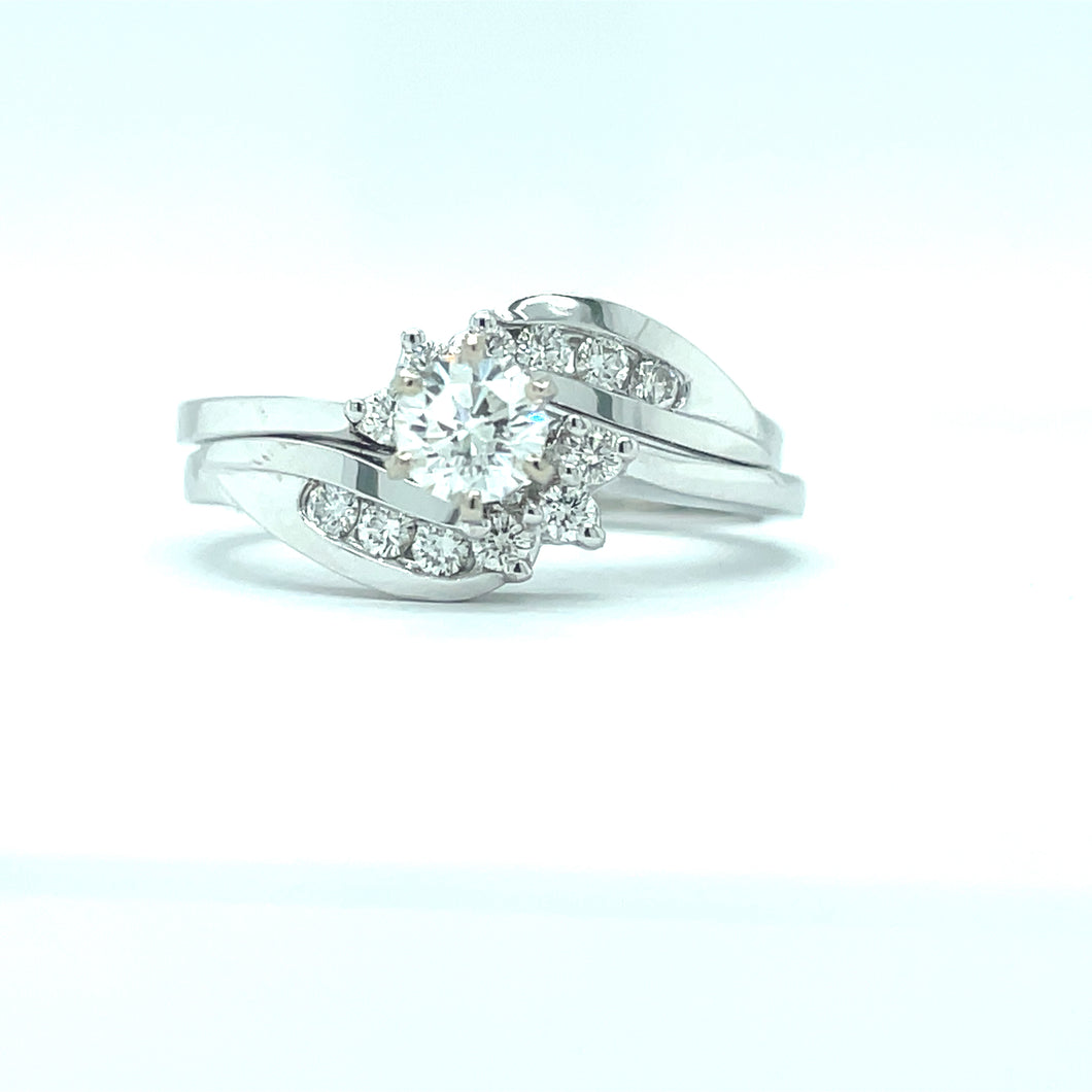 White Gold and Diamond Engagement Set