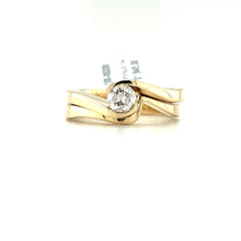 Load image into Gallery viewer, Half Bezel Yellow Gold Engagement Set
