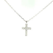 Load image into Gallery viewer, Tiny Diamond Cross Necklace
