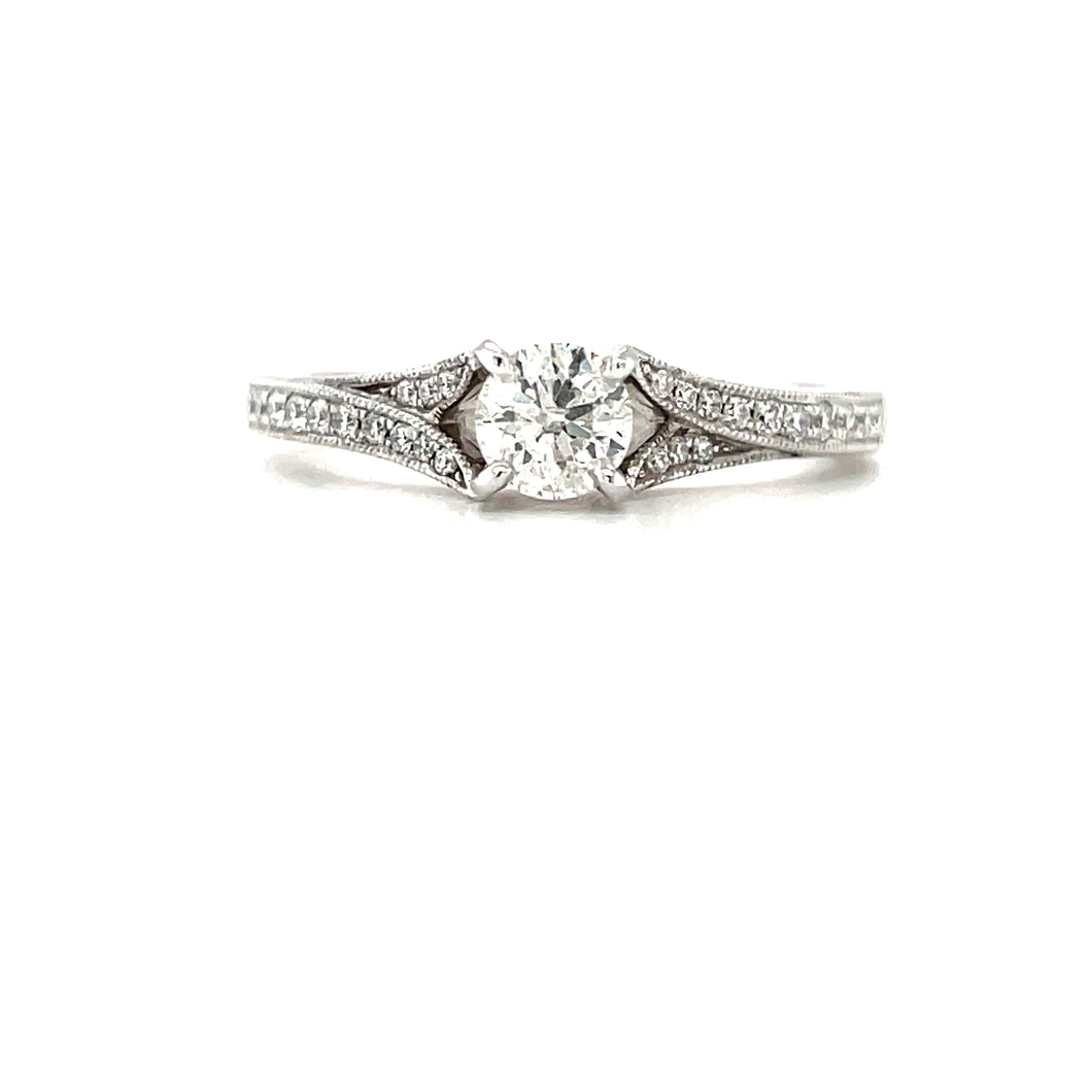 Split Shank Vintage Diamond engagement ring